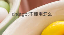 chatgpt不能用怎么办(抖音不能用怎么办)
