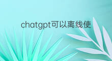 chatgpt可以离线使用吗(chatgpt可以离线吗)