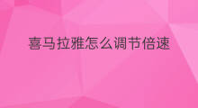 喜马拉雅怎么调节倍速 喜马拉雅如何调整倍速