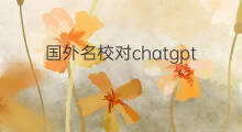 国外名校对chatgpt的态度 国内名校对chatgpt的态度