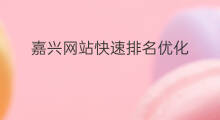 嘉兴网站快速排名优化 嘉兴优化网站排名