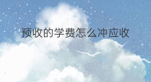 预收的学费怎么冲应收 金蝶预收冲应收怎么核销