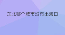 东北哪个城市没有出海口 东北出海口是哪个国家