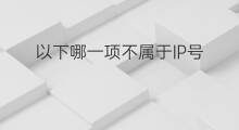 以下哪一项不属于IP号 副业不属于农业吗