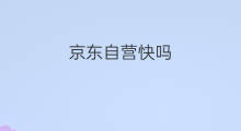 京东自营快吗 京东自营物流快吗