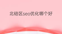 北碚区seo优化哪个好 北碚区seo优化计划