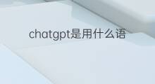 chatgpt是用什么语言编辑的(chatgpt的算法是用什么语言)