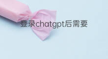 登录chatgpt后需要设置什么 chatgpt登录需要什么