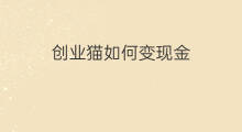 创业猫如何变现金 天猫买啥东西最快变现金