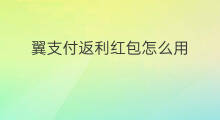 翼支付返利红包怎么用 翼支付怎么领取红包