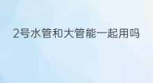 2号水管和大管能一起用吗 尺上和速攻2号能一起用吗