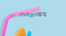 chatgpt缩写 chatGPT啥缩写
