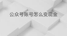 公众号账号怎么变现金 厨师公众号怎么变现金