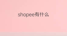 shopee有什么 shopee有什么插件