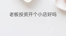 老板投资开个小店好吗 跨境电商老板好吗