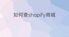 如何查shopify商城的销量 如何查shopify销量