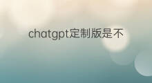 chatgpt定制版是不是多此一举(chatgpt中文定制版)