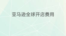 亚马逊全球开店费用 如何亚马逊全球开店