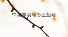 快手零食号怎么起号 小红书零食号怎么起号