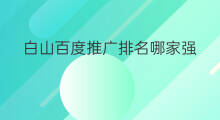 白山百度推广排名哪家强 辽源百度推广排名哪家强