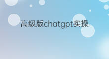 高级版chatgpt实操指南(chatgpt功能实操)