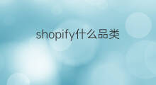 shopify什么品类 shopify做什么品类