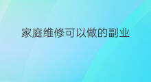 家庭维修可以做的副业 有家庭可以做的副业 家庭维修可以做的副业 有家庭可以做的副业