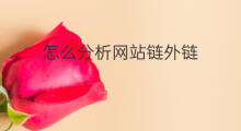 怎么分析网站链外链 分析外链优化方案