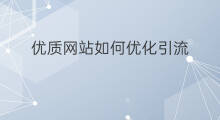 优质网站如何优化引流 网站优化排名软件优质商家