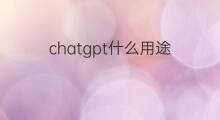 chatgpt什么用途 快手科技什么用途