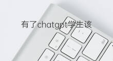 有了chatgpt学生该学些什么 国内有学生用chatgpt写论文