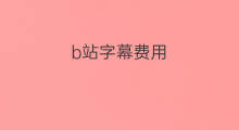 b站字幕费用 b站字幕施工怎么做
