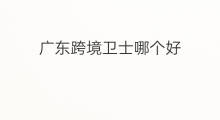 广东跨境卫士哪个好 广东跨境卫士免费吗