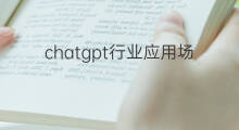 chatgpt行业应用场景(chatgpt行业应用)