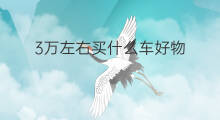 3万左右买什么车好物 八万左右买什么车好物