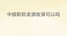 中级职称龙源收录可以吗 论文停刊龙源网收录可以吗