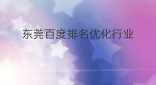 东莞百度排名优化行业 东莞百度优化排名