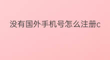 没有国外手机号怎么注册chatgpt chatgpt国外手机号