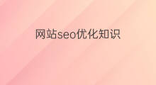 网站seo优化知识 seo优化知识推广