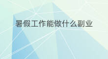 暑假工作能做什么副业 副业不能做什么工作