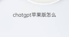 chatgpt苹果版怎么翻译成中文(zynn怎么翻译成中文)