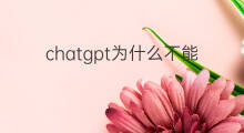 chatgpt为什么不能用啦 chatgpt为什么不能用