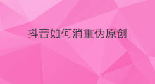 抖音如何消重伪原创 伪原创如何消重