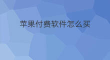 苹果付费软件怎么买 苹果手机付费软件怎么付费