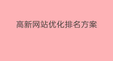 高新网站优化排名方案 方案优化网站排名