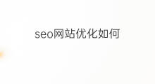 seo网站优化如何 seo如何优化网站标题