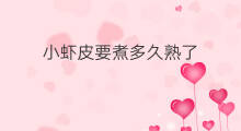 小虾皮要煮多久熟了 虾皮汤要煮多久