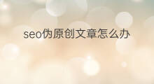 seo伪原创文章怎么办 seo伪原创文章方法