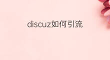 discuz如何引流 discuz收录好吗