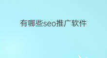 有哪些seo推广软件 seo推广费用推广软件